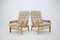 Beech High Back Armchairs, Czechoslovakia, 1970s, Set of 2 3