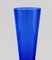 Champagne Flutes in Blue Mouth Blown Art Glass by Monica Bratt for Reijmyre, Set of 15 4