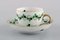 Herend Green Clover Coffee Service for Three People in Hand-Painted Porcelain, Set of 11, Image 6