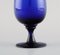 Sherry Glasses in Blue Mouth Blown Art Glass by Monica Bratt for Reijmyre, Set of 8 5