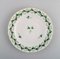 Herend Green Clover Plates in Hand-Painted Porcelain with Gold Edge, Set of 4, Image 2