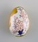 Porcelain Easter Eggs with Hand-Painted Flowers and Gold Decoration, Set of 2 3