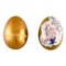 Porcelain Easter Eggs with Hand-Painted Flowers and Gold Decoration, Set of 2, Image 1