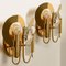 Brass and Glass Wall Sconces by Gaetano Sciolari, 1970s, Set of 2, Imagen 2