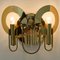 Brass and Glass Wall Sconces by Gaetano Sciolari, 1970s, Set of 2 14