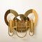 Brass and Glass Wall Sconces by Gaetano Sciolari, 1970s, Set of 2 7