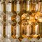 Gilt Brass Metal Crystal Glass Sconce, 1970s, Imagen 8