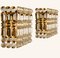 Gilt Brass Metal Crystal Glass Sconce, 1970s, Image 3