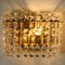 Gilt Brass Metal Crystal Glass Sconce, 1970s, Imagen 5