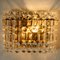 Gilt Brass Metal Crystal Glass Sconce, 1970s, Immagine 5