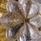 Glass and Brass Floral Wall Lights from Ernst Palme, 1970s, Set of 2, Imagen 3