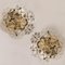 Glass and Brass Floral Wall Lights from Ernst Palme, 1970s, Set of 2 17