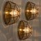 Large Iron and Clear Glass Flush Mounts/Wall Lights from Limburg, 1960s 3