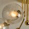 Mid-Century Glass Brass Flush Mount, 1960s, Immagine 4