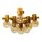 Brass and Glass Light Fixtures in the Style of Jakobsson, 1960s, Image 1