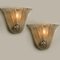 Tulip Shaped Glass and Gold-Plated Sconces, Italy, 1960, Set of 2, Imagen 14