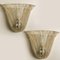 Tulip Shaped Glass and Gold-Plated Sconces, Italy, 1960, Set of 2, Imagen 4