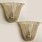 Tulip Shaped Glass and Gold-Plated Sconces, Italy, 1960, Set of 2, Immagine 4