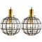 Large Iron and Clear Glass Light Fixtures from Limburg, 1965, Set of 2 1