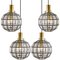 Large Iron and Clear Glass Light Fixtures from Limburg, 1965, Set of 2 8