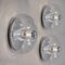 Clear Glass Wall Lights by Koch & Lowy for Peill & Putzler, 1970s, Set of 2 7