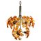 Murano Chandelier in Orange Clear Glass from Mazzega, 1960s 1