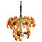 Murano Chandelier in Orange Clear Glass from Mazzega, 1960s, Image 1