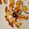 Murano Chandelier in Orange Clear Glass from Mazzega, 1960s 19