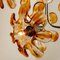 Murano Chandelier in Orange Clear Glass from Mazzega, 1960s, Image 19