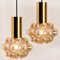 Amber Bubble Glass Pendant Light Fixtures by Helena Tynell, 1960s, Set of 6 20