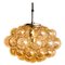 Amber Bubble Glass Pendant Light Fixtures by Helena Tynell, 1960s, Set of 6 3