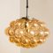 Amber Bubble Glass Pendant Light Fixtures by Helena Tynell, 1960s, Set of 6, Image 9