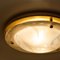 Brass and Blown Murano Glass Wall Light or Flush Mount, 1960s, Image 3