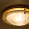 Brass and Blown Murano Glass Wall Light or Flush Mount, 1960s, Immagine 3