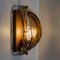 Brass and Brown Hand Blown Murano Glass Wall Lights by J. Kalmar, Set of 2 5