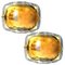 Brass and Brown Hand Blown Murano Glass Wall Lights by J. Kalmar, Set of 2 1