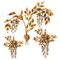 Gilt Metal Palm Tree Wall Sconces in Maison Jansen Style, 1960s, Set of 3, Image 1
