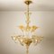 Large Venetian Chandelier in Gilded Murano Glass by Barovier, 1950s, Image 3