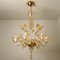 Large Venetian Chandelier in Gilded Murano Glass by Barovier, 1950s, Imagen 14