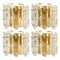 Ice Glass Wall Sconce with Brass Tone from J. T. Kalmar 1