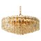 Huge Palazzo Chandeliers in Gilt Brass Glass, Austria, 1970s, Immagine 1