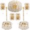 Palazzo Light Fixtures in Gilt Brass and Glass by J. T. Kalmar, 1970s, Set of 7 15
