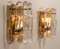 Palazzo Light Fixtures in Gilt Brass and Glass by J. T. Kalmar, 1970s, Set of 7, Imagen 18