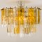 Large Chandelier by Barovier & Toso in Ocher and Clear Glass Tubes, Image 10