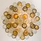 Large Chandelier by Barovier & Toso in Ocher and Clear Glass Tubes, Image 5