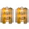 Large Chandelier by Barovier & Toso in Ocher and Clear Glass Tubes 14