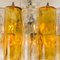 Large Chandelier by Barovier & Toso in Ocher and Clear Glass Tubes, Image 8