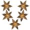 Willy Daro Style Brass Flowers Wall Light, Image 2