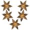 Willy Daro Style Brass Flowers Wall Light, Immagine 2