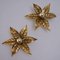Willy Daro Style Brass Flowers Wall Light, Image 12